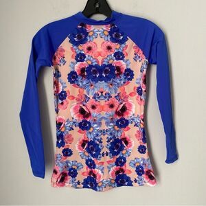 Zinke Women’s High Neck Floral Long Sleeve Rashguard size S